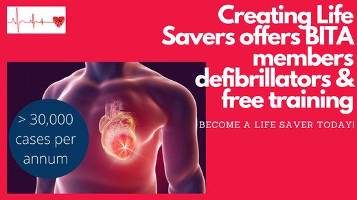 Creating Life Savers offers BITA members defibrillators & free training