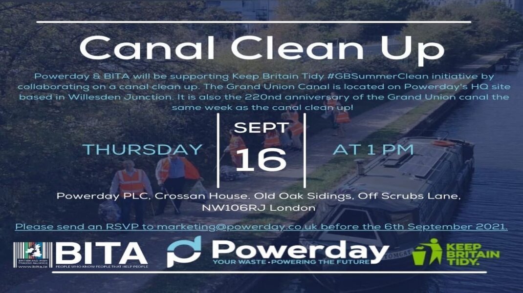 Powerday and BITAx Canal Clean Up - Thursday 16th September