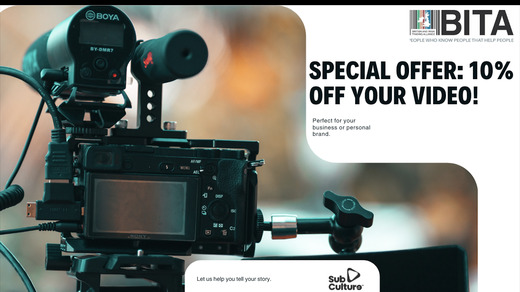 10% OFF ALL VIDEO PACKAGES FOR BITA MEMBERS AT SUBCULTURE MEDIA