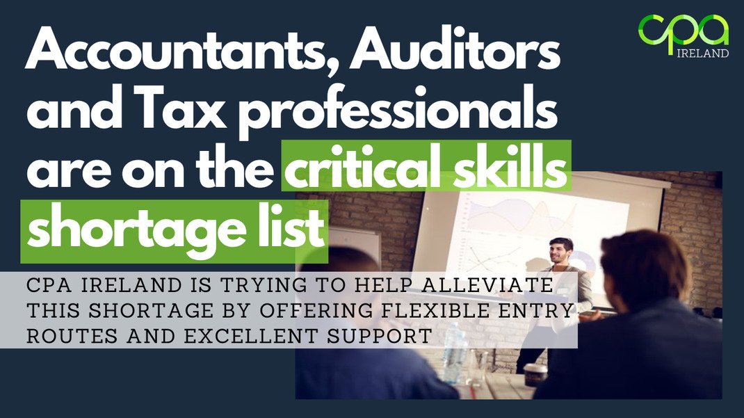 Accountants, Auditors and Tax professionals are on the critical skills shortage list