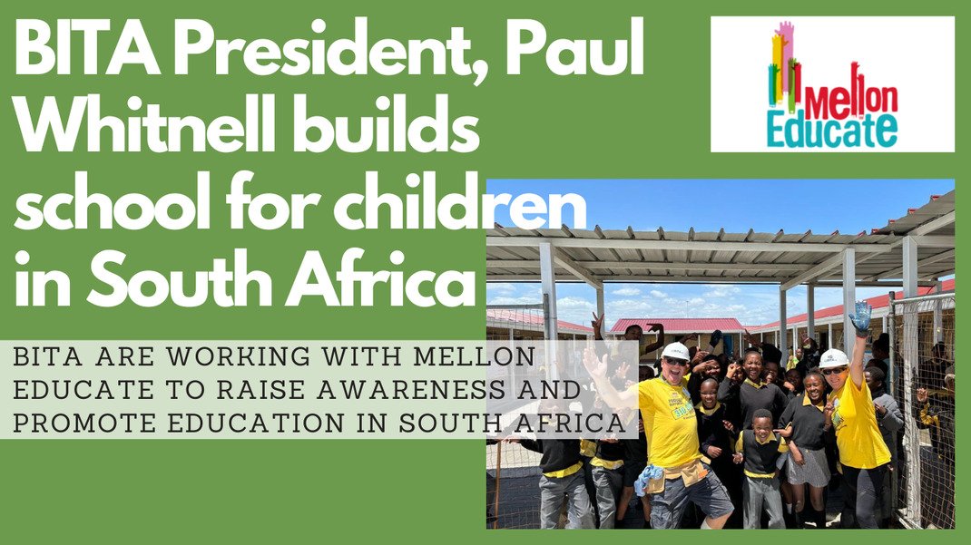 BITA President Paul Whitnell helps build classrooms in South Africa