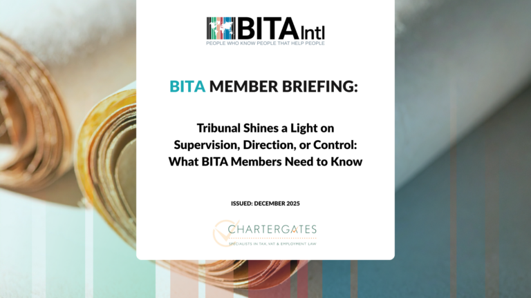BITA MEMBER BRIEFING HMRC